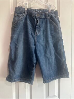 NWOT PLACE Kids Dark Blue Denim Jean Shorts size 14
